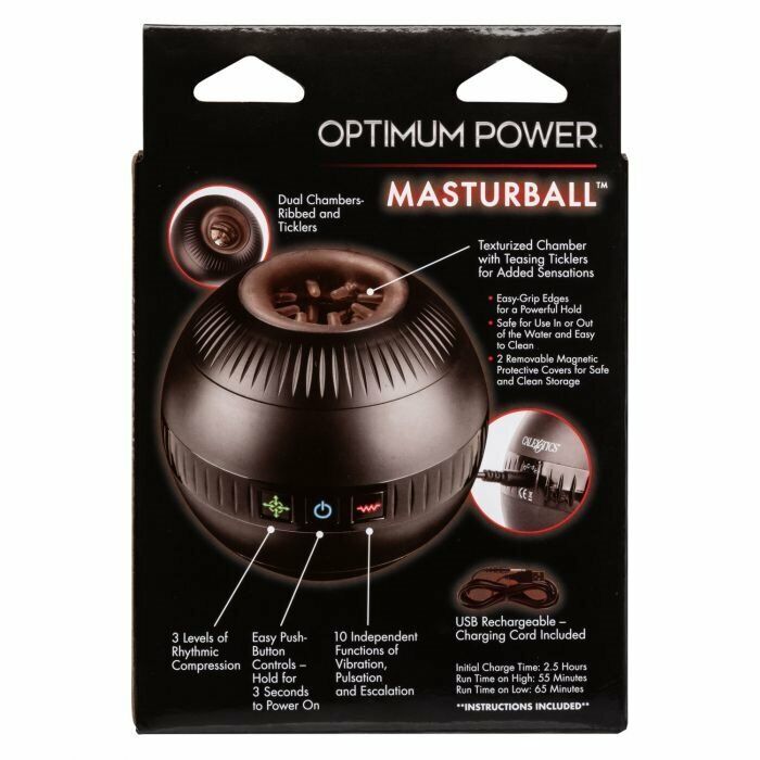 Optimum Power Masturball Vibrating Compressing Male Masturbator Penis Trainer