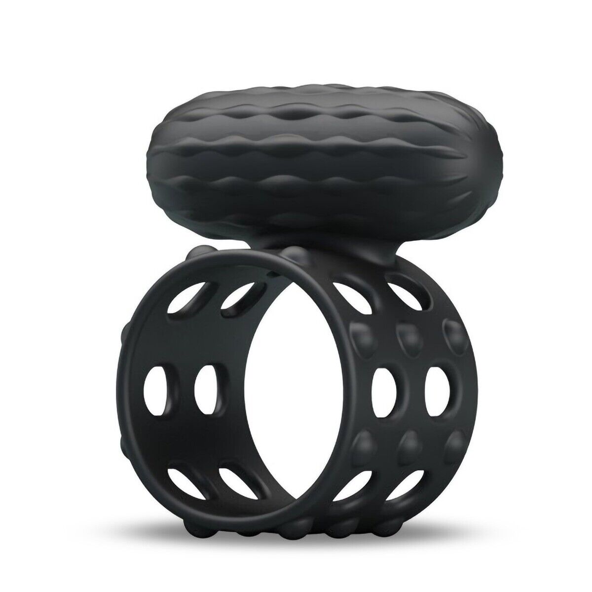 Silicone Vibrating Prolong Delay Penis Cock Ring Cage Sex-toys for Couples Men