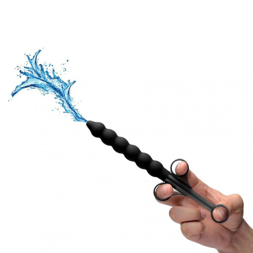 Beaded Silicone Personal Lubricant Applicator Syringe Shooter Launcher