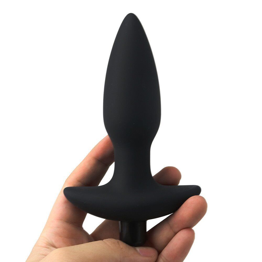8x Speed Vibrating Silicone Anal Butt Plug Dildo Vibe Vibrator Anal Sex Toys