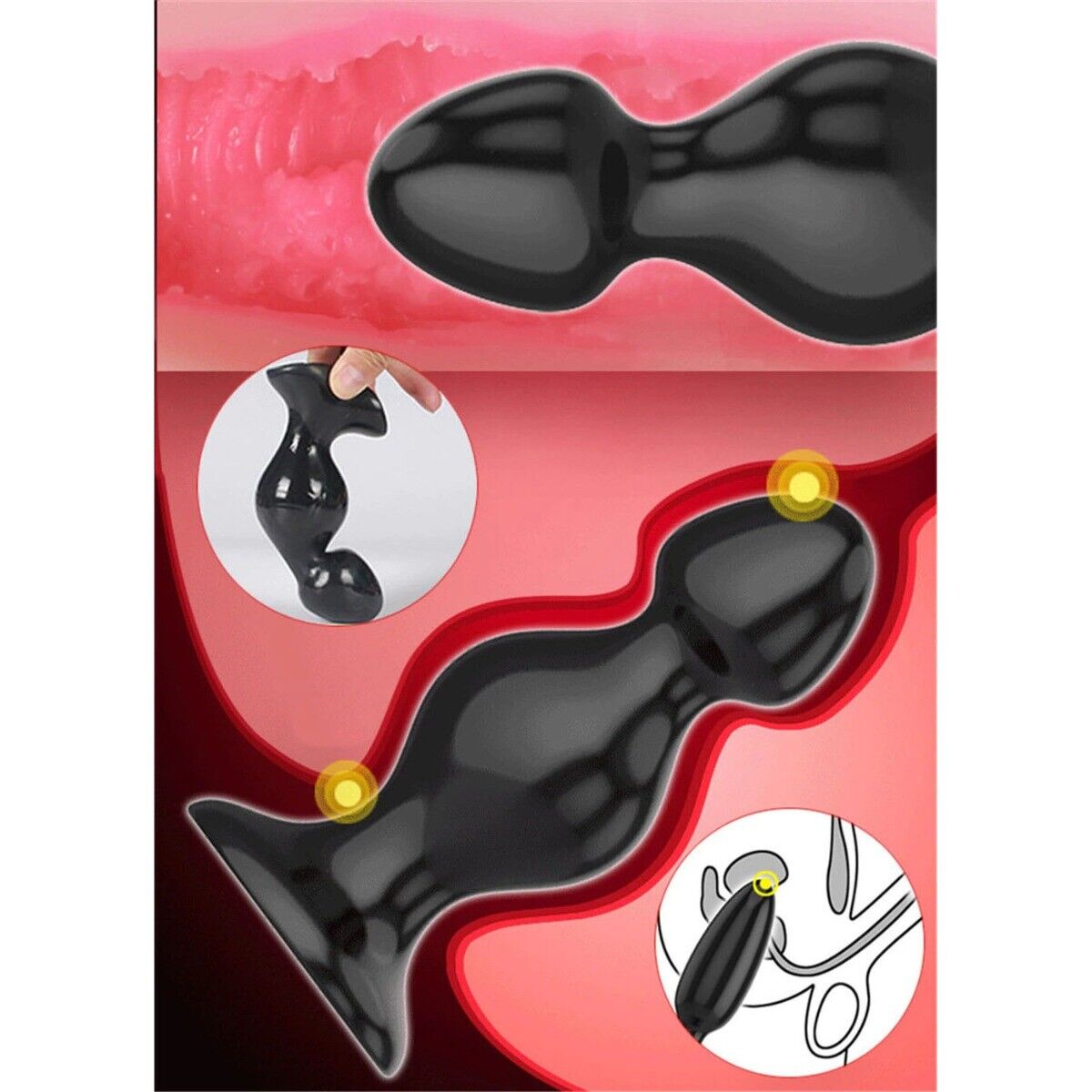 5.75" Medium Anal Butt Plug Beads Anal Sex Toys for Men Women Couples