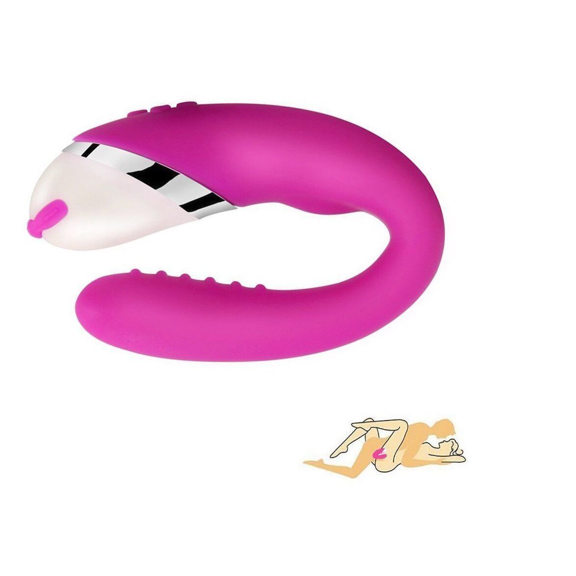 Rechargeable Wearable Couple Lover Clit G-spot Vibrator Vibe Dildo Sex Toys