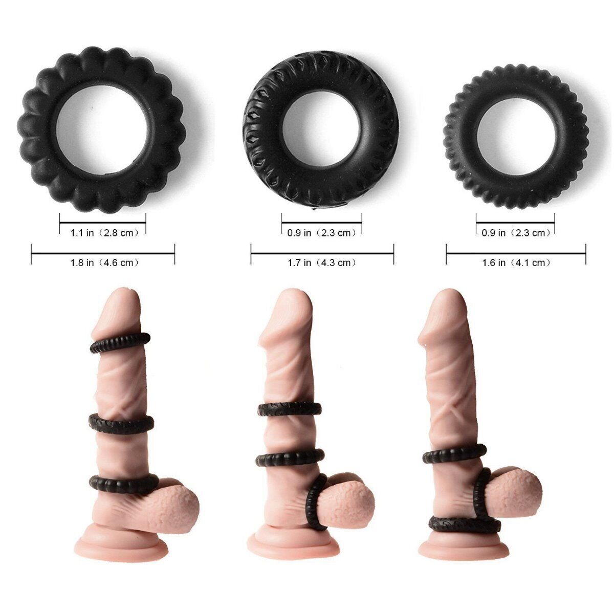 Stretchy Silicone Male Penis Enhancer Prolong Delay Sex Cock Ring for Men