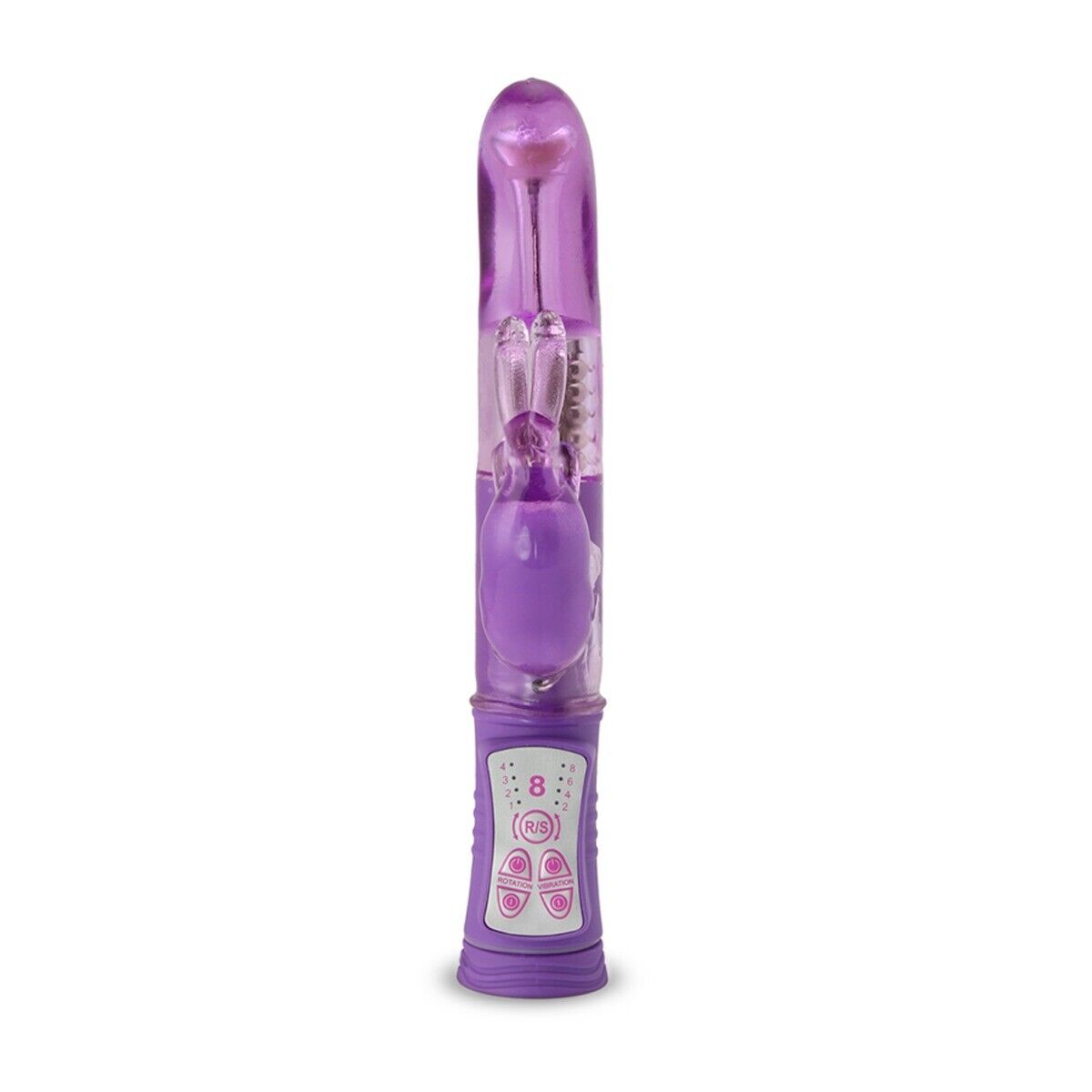 Purple Jelly Slim G Spot Clit Dual Rabbit Vibrator Female Massager Dildo Sex Toy