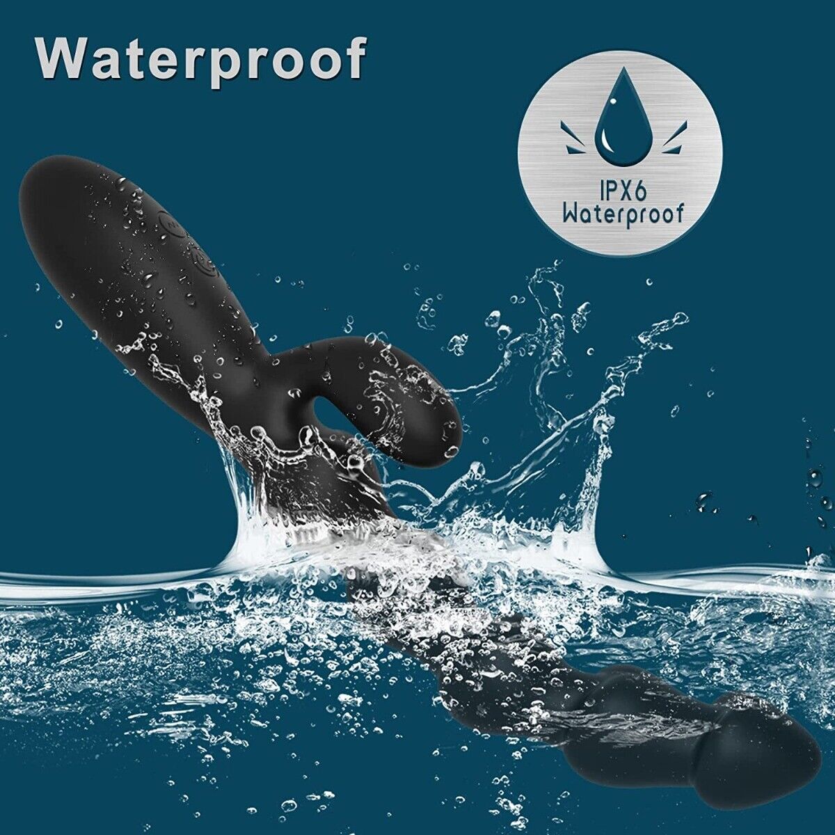 Bendable G-spot Clit Anal Rabbit Vibrator Beads Prostate Massager Sex Toys