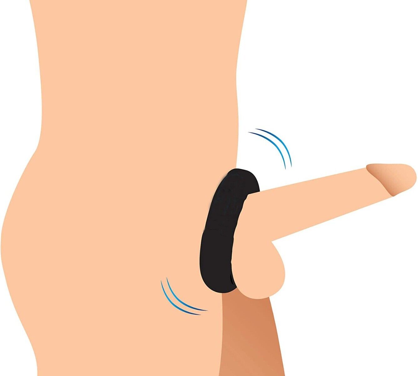 Wireless Remote Control Thick Donut Vibrating Penis Cock Ring Sex Toys