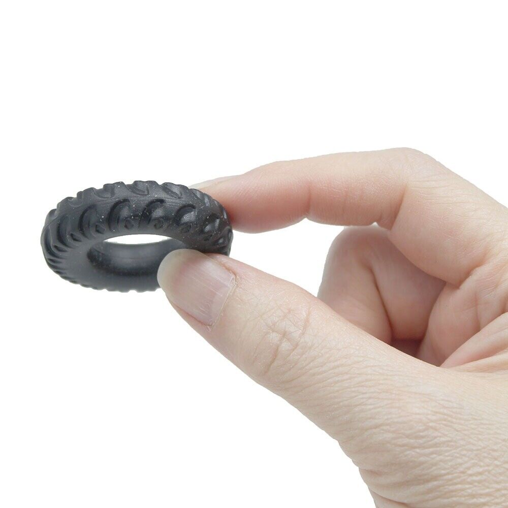 2 Stretchy Silicone Male Penis Enhancer Prolong Delay Sex Cock Ring for Men