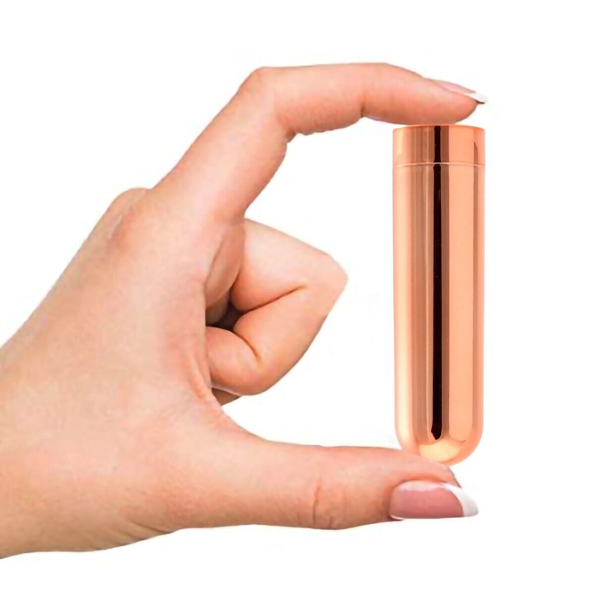 Metallic Gold Rechargeable Power Bullet Vibrator Beginner Sex Toys for Women