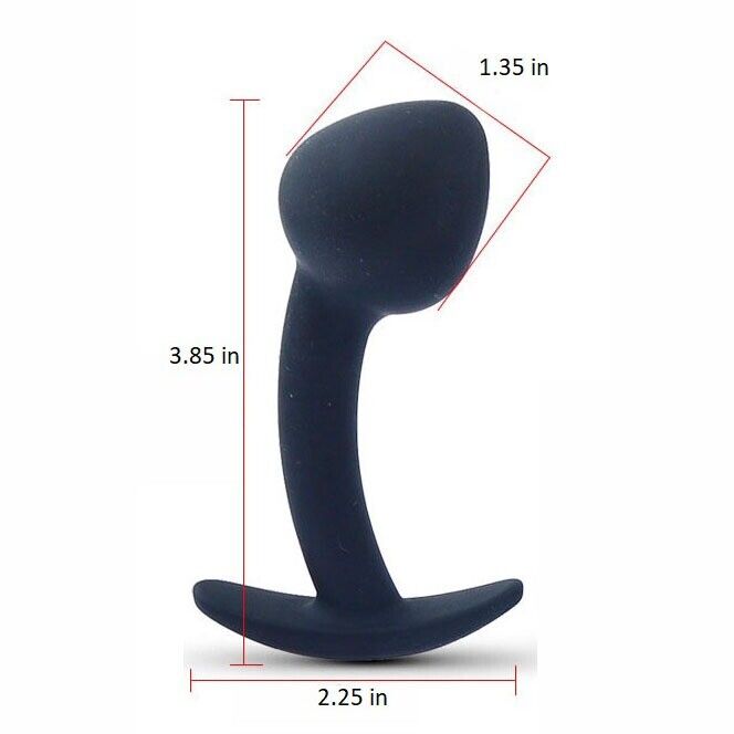 Silicone Curved Wearable Anal Butt Plug Prostate Massager Probe Stimulator