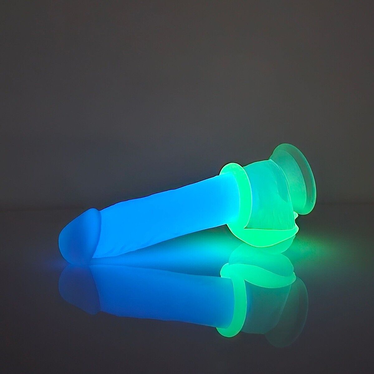 Glow In The Dark Soft Stretchy Silicone Cock & Ball Dual Penis Ring Enhancer