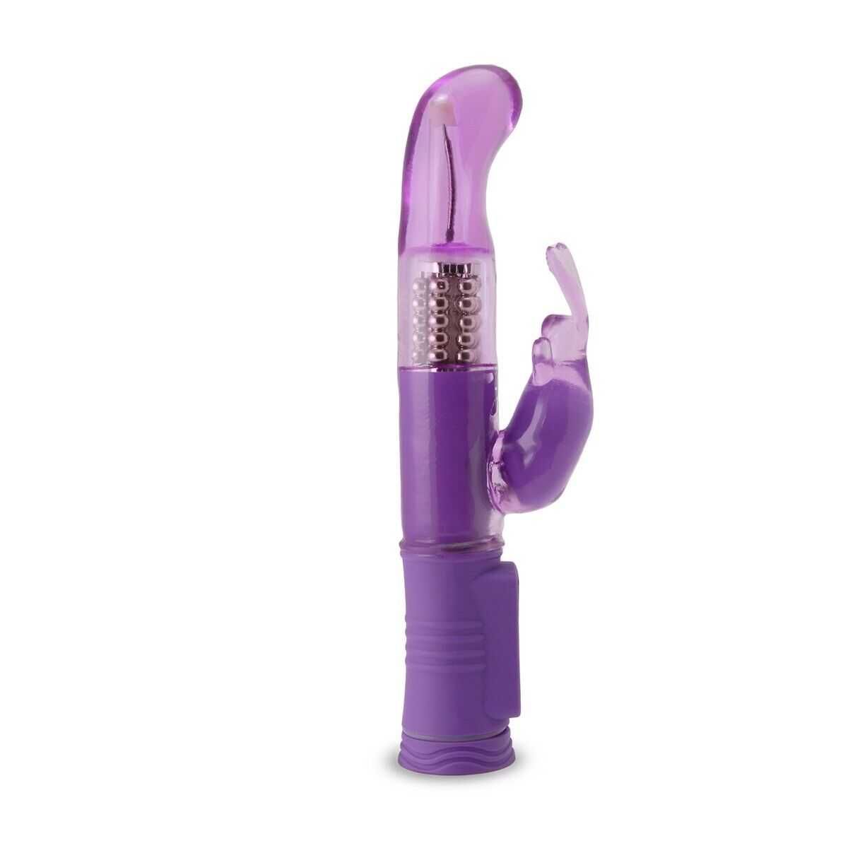 Purple Jelly Slim G Spot Clit Dual Rabbit Vibrator Female Massager Dildo Sex Toy