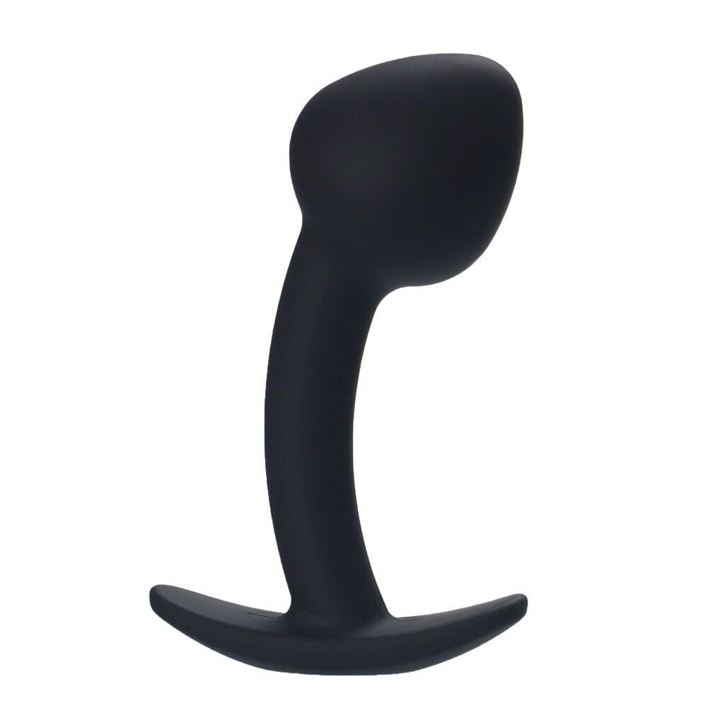 Silicone Curved Wearable Anal Butt Plug Prostate Massager Probe Stimulator