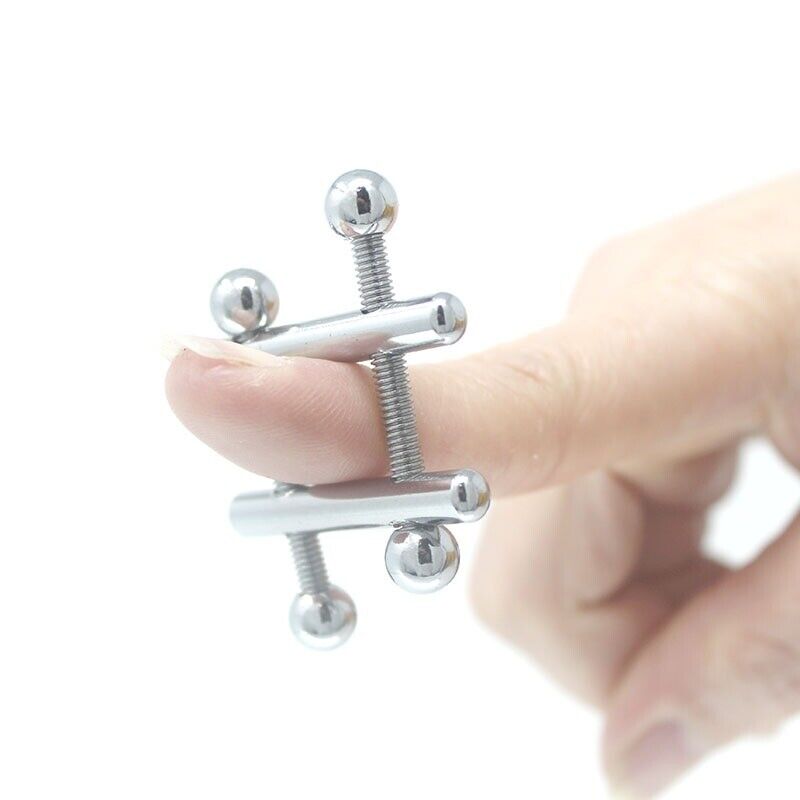 Metal Nipple Grips Crossbar Clamps Nipple Vices BDSM Bondage Sex Toys