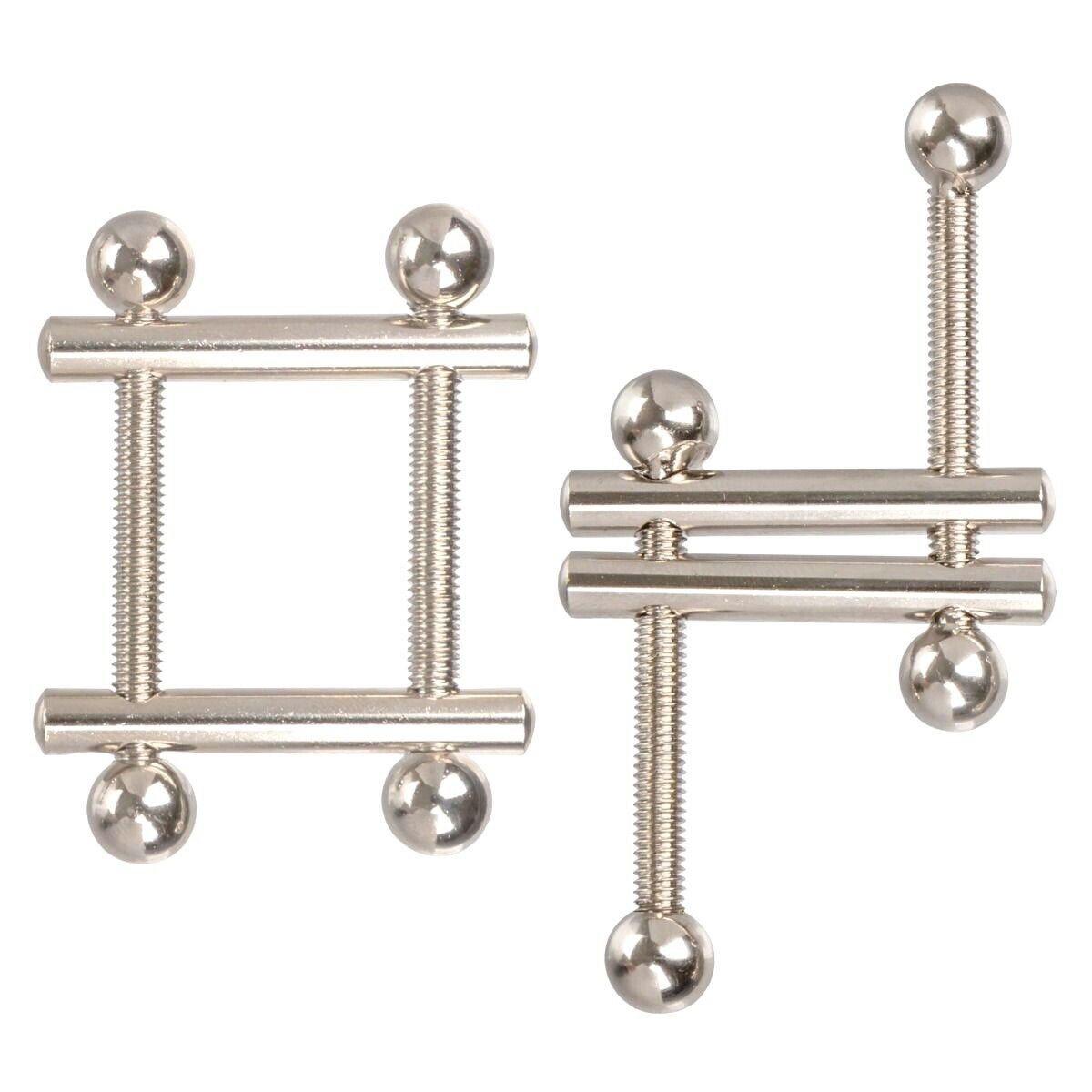 Metal Nipple Grips Crossbar Clamps Nipple Vices BDSM Bondage Sex Toys