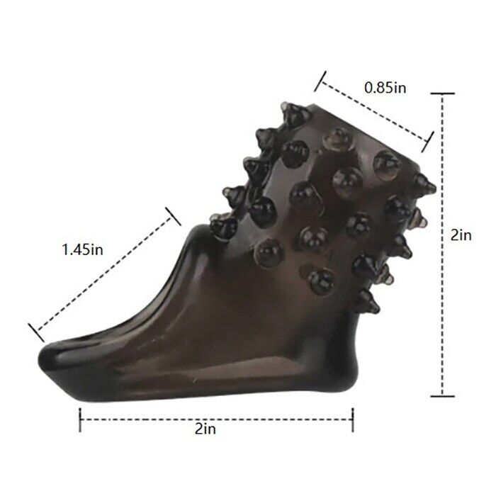 Nubby Male Penis Erection Enhancer Extension Sleeve Cock Cage Ball Ring Sheath