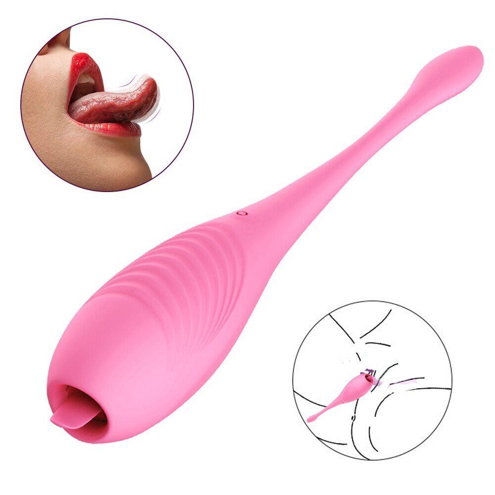Wireless Remote Control Licking Tongue Vibrator Bullet Sex-toys for Women Couple