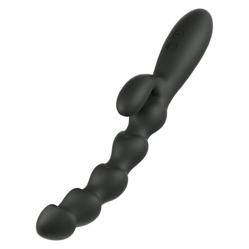 Bendable G-spot Clit Anal Rabbit Vibrator Beads Prostate Massager Sex Toys