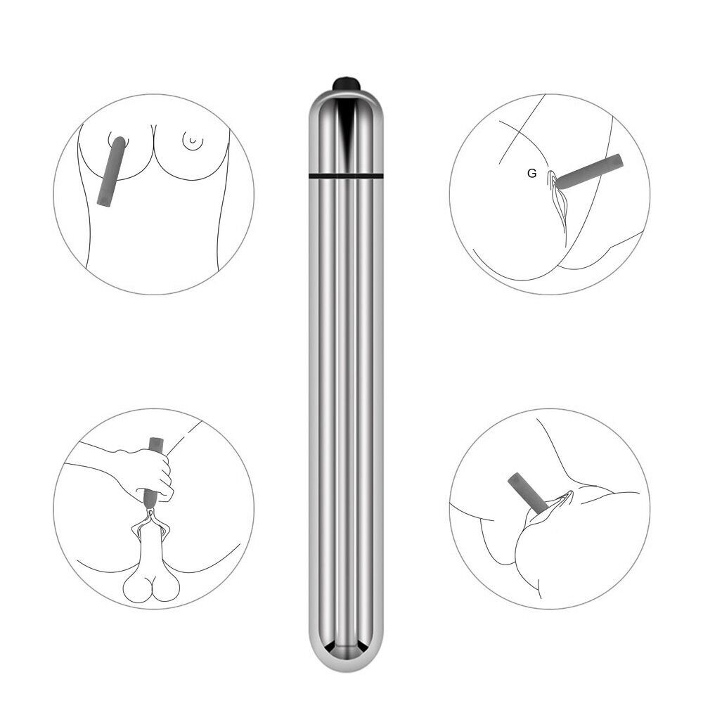 Extra Long Slim Clit Anal G-spot Vibrator Stimulator Sex-toys for Women