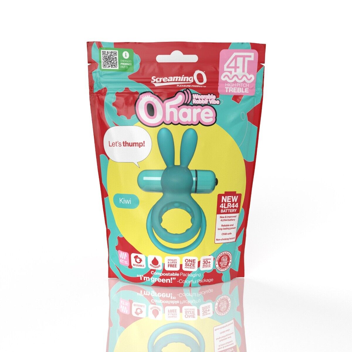 Screaming O 4T Ohare Vibrating Silicone Rabbit Double Penis Cock Ring