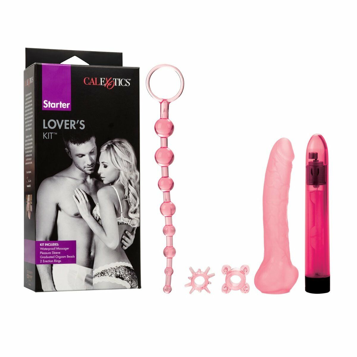 Couple Lover Sex Toy Kit Realistic Vibrator Vibe Sleeve Anal Beads Cock Ring