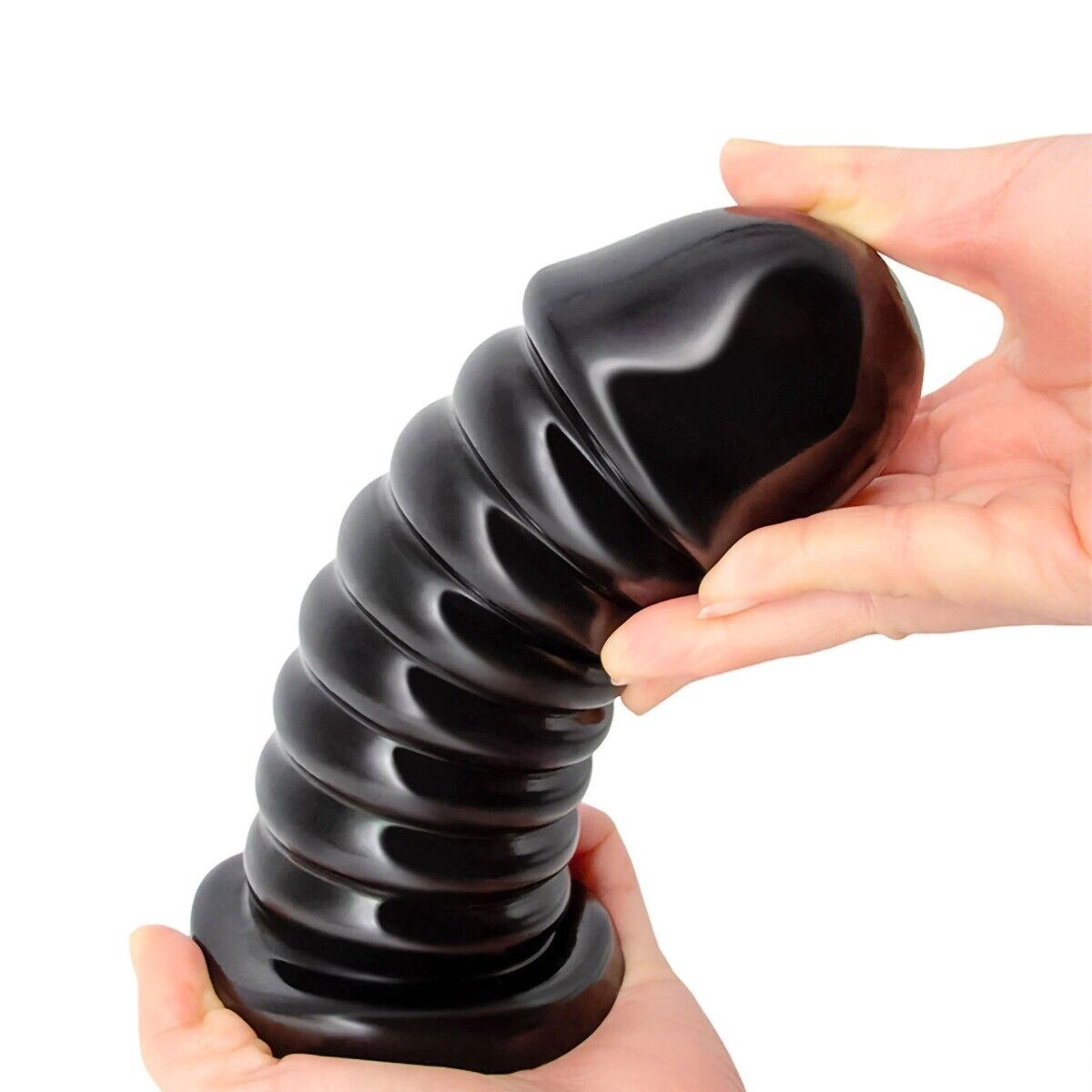 6.9" Large Ribbed Anal Butt Plug Dildo Stretcher Advanced Anal Play Sex Toy