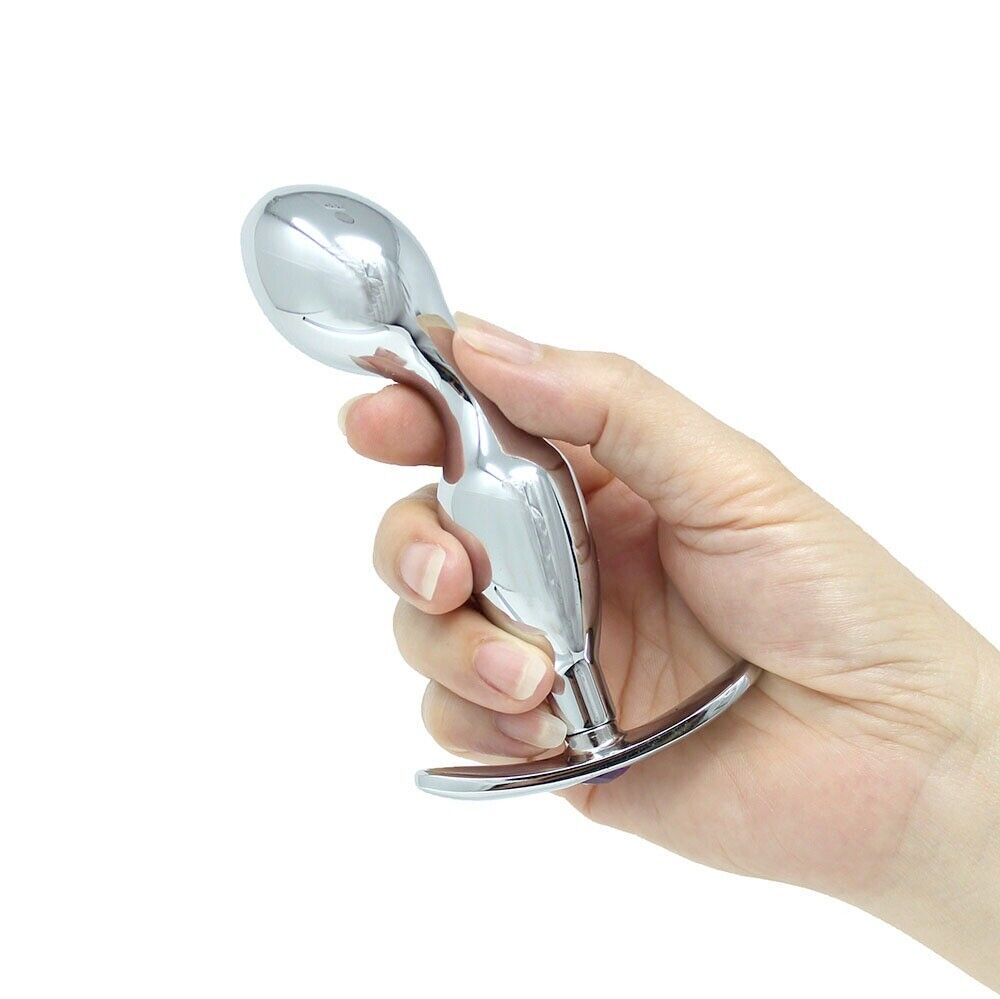 Metal Steel P-spot Anal Probe Butt Plug Male Orgasm Prostate Massager Stimulator