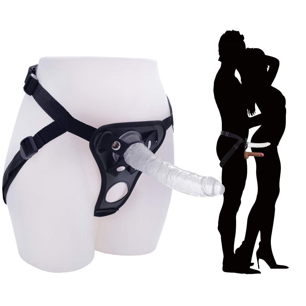 Vaginal Anal Sex Double Penetration Strap-on DP Harness Dildo Dong Kit Sex Toys