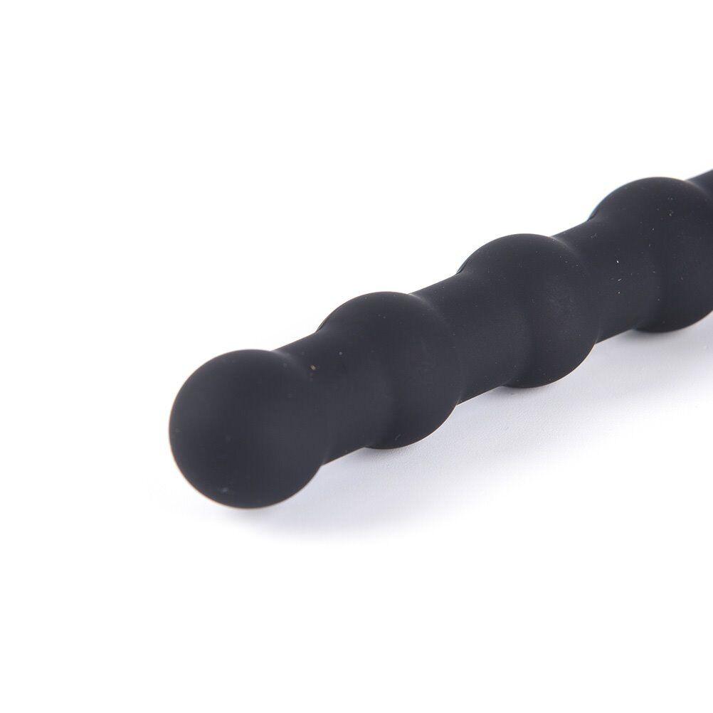 Silicone Dual Penetrator Double Penetration DP Anal Sex Beads Butt Plug CockRing