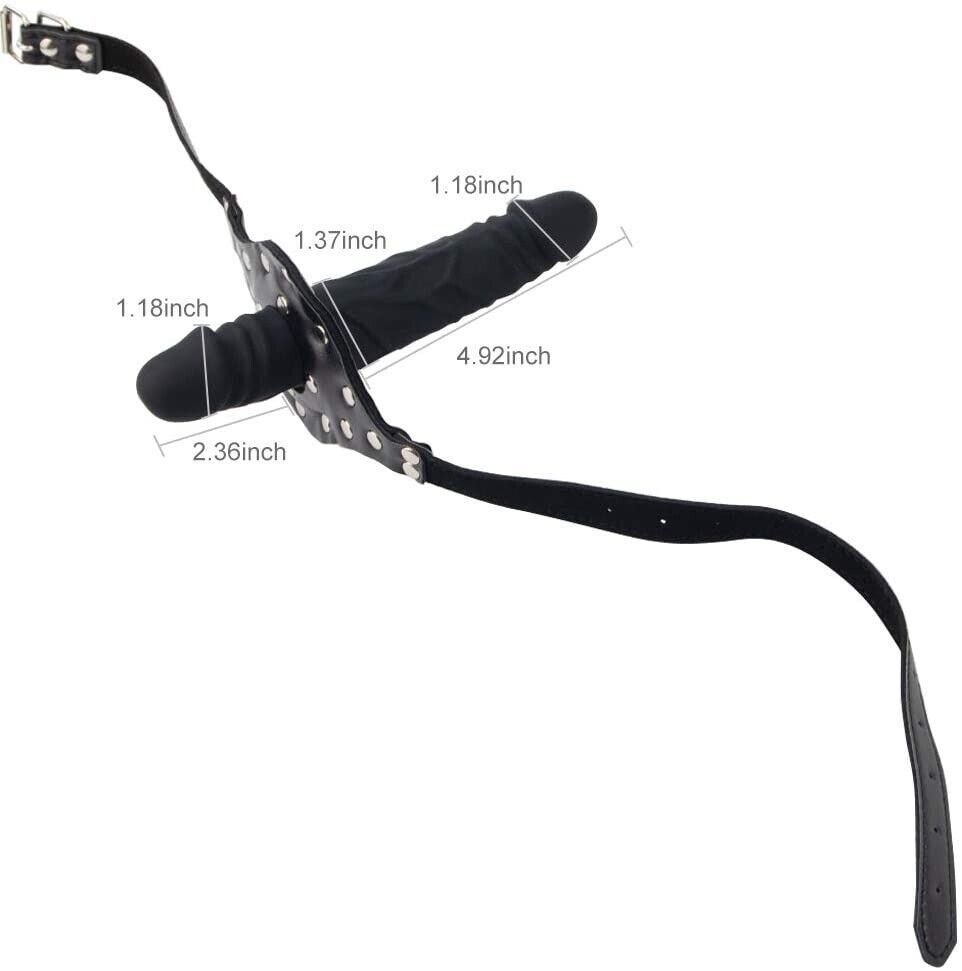 Realistic Double Penis Cock Dildo Ride Me Mouth Gag SM Bondage Sex Toys