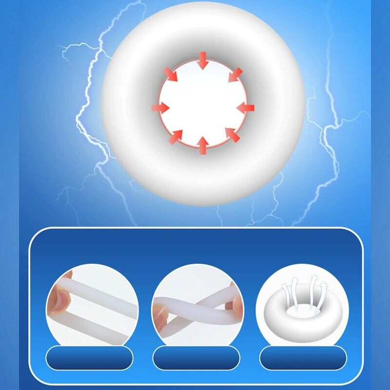 3 Stretchy Thick Penis Cock Ring Enhancer Sex Toys for Men Couples