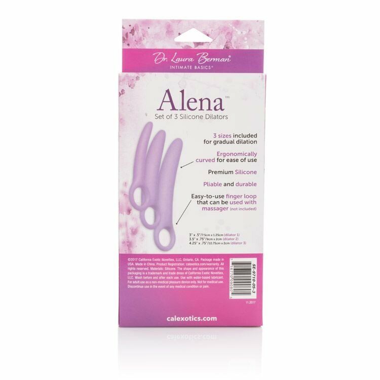 Dr Laura Berman Alena Set of 3 Silicone Dilators Pelvic Muscles Kegel Exerciser