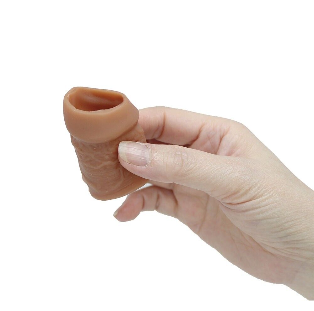 Silicone Foreskin Penis Cock Ring Prolong Delay Premature Ejaculation Enhancer
