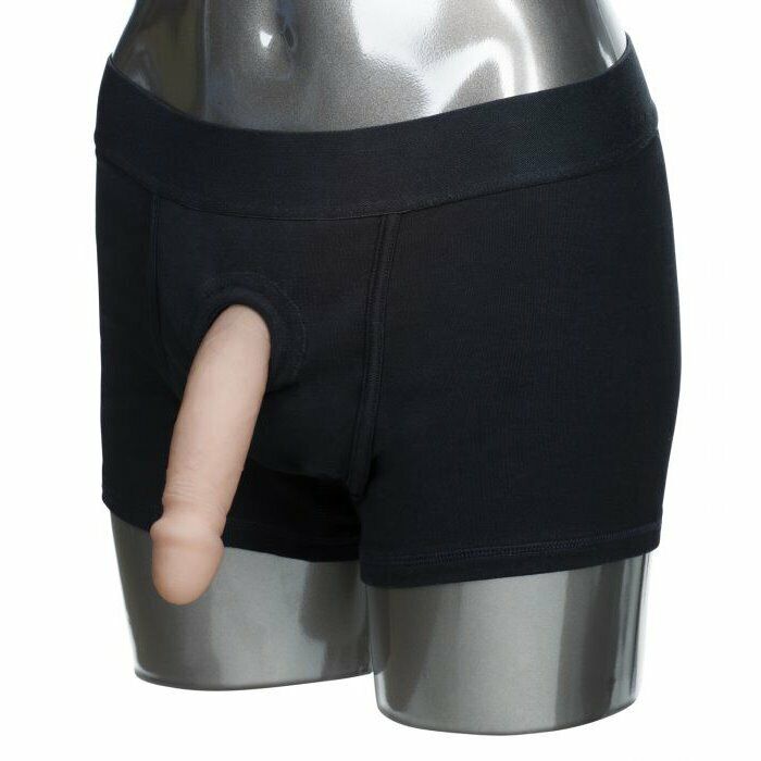 Packer Gear Black Boxer Brief Strap-on Harness L/XL FTM Packing Sex Toys