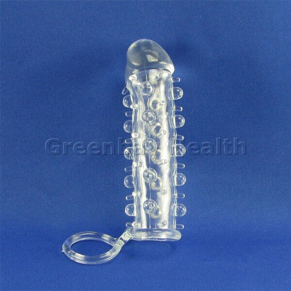 Male Penis Extender Extension Cock Sleeve Girth Orgasm Enhancer French Tickler