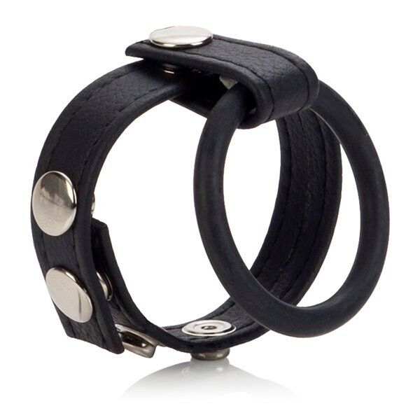 Ball Spreader Large Adjustable Leather Cock Ring Strap Penis Erection Enhancer