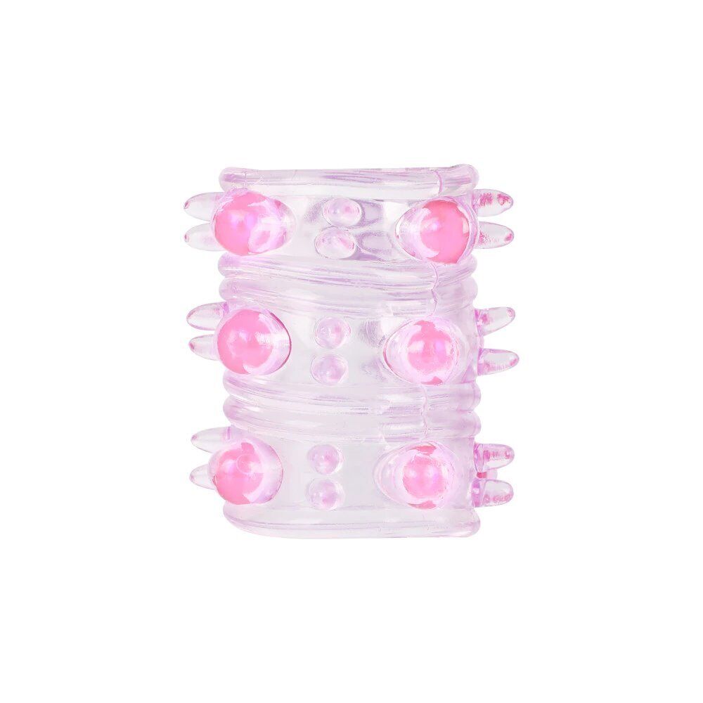 2pk Beaded Stimulating Texture Penis Cock Sleeve Ring Sex-toys for Couples Men