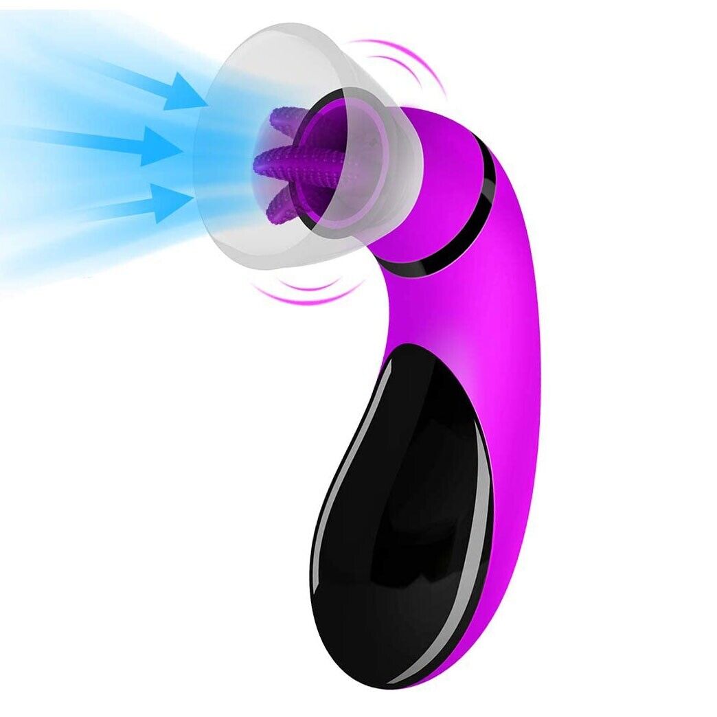 Tongue Licking Oral Sex Clit Nipple Female Vaginal Pussy Pump Sucker Vibrator