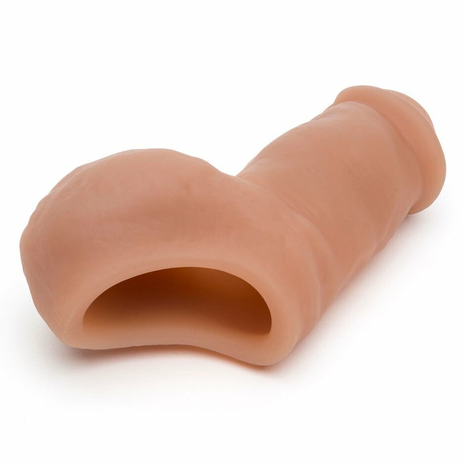 Black Ultra Soft Silicone Hollow FTM STP Packer Penis with Stand to Pee Function