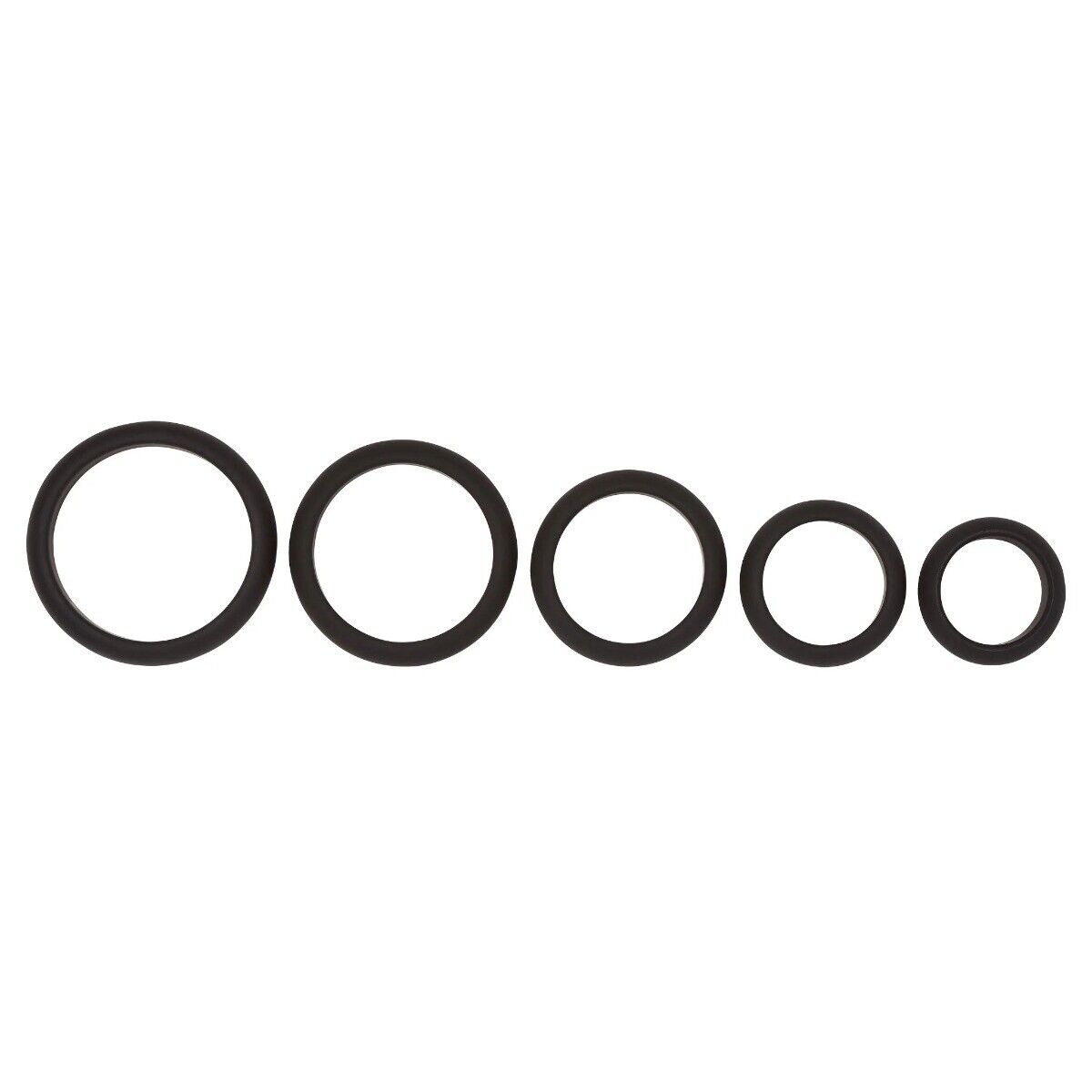 Cloud 9 Comfort Penis Cock Rings Band with Flat Back Design 5 Pack Male Enhancer