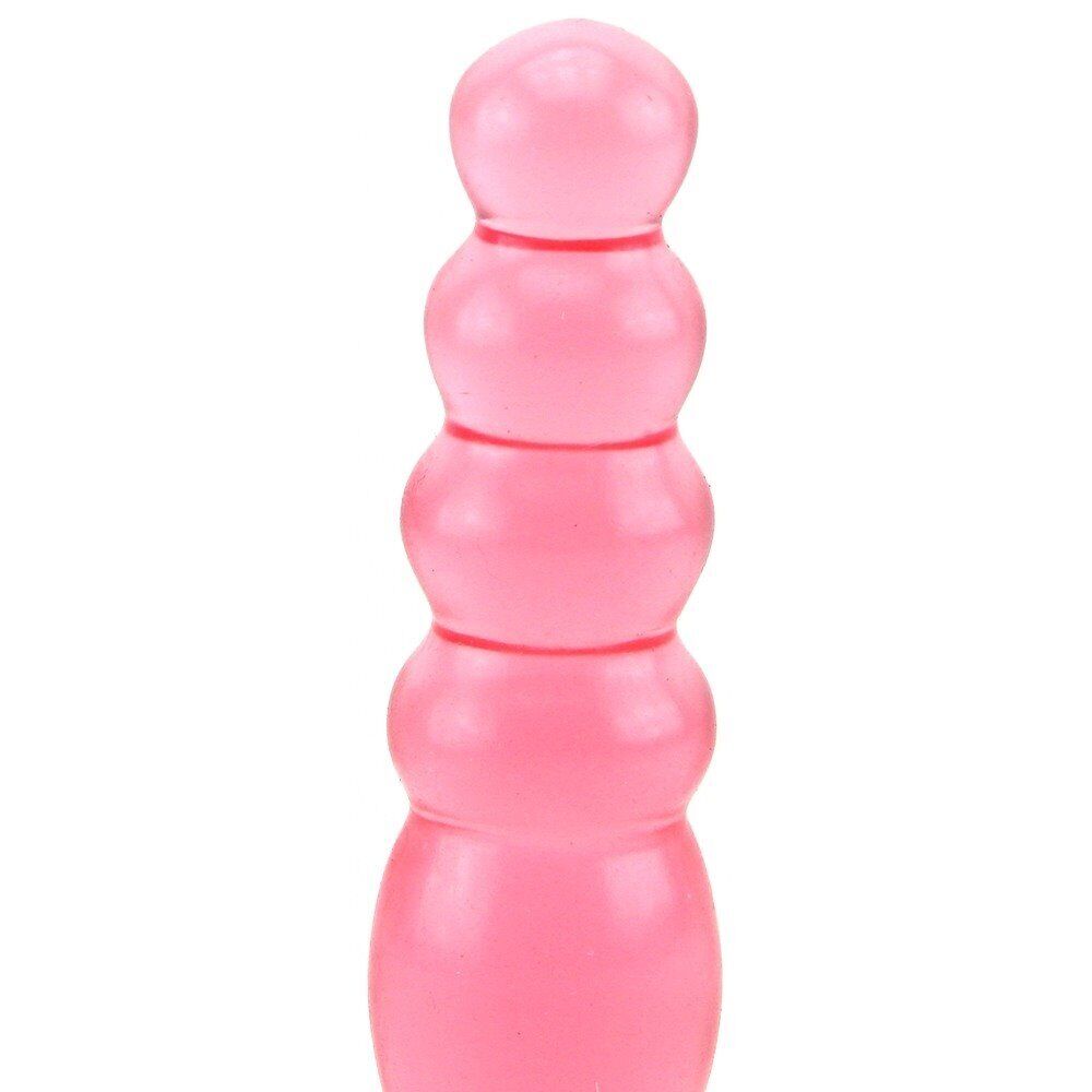 5.5" Crystal Jellies Jelly Anal Delight Anal Sex Butt Plug w/ Orgasm Beads