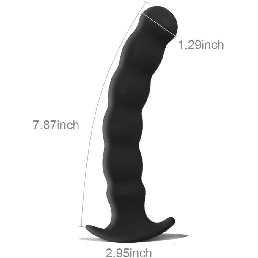 Wearable Silicone P-spot Anal Beads Butt Plug Probe Prostate Massager