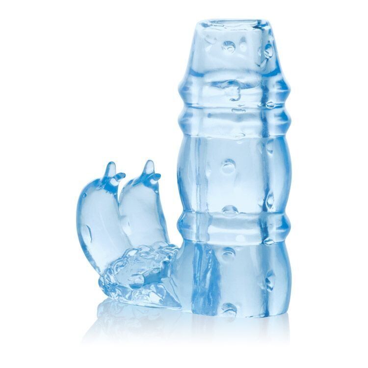 Vibrating Cock Ring Penis Sleeve Exension Extender Girth Enhancer Clitoral Vibe