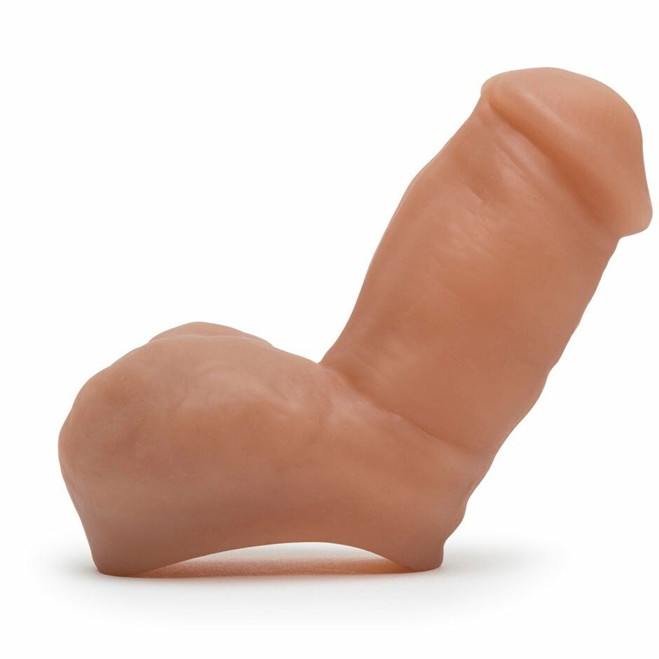 Black Ultra Soft Silicone Hollow FTM STP Packer Penis with Stand to Pee Function