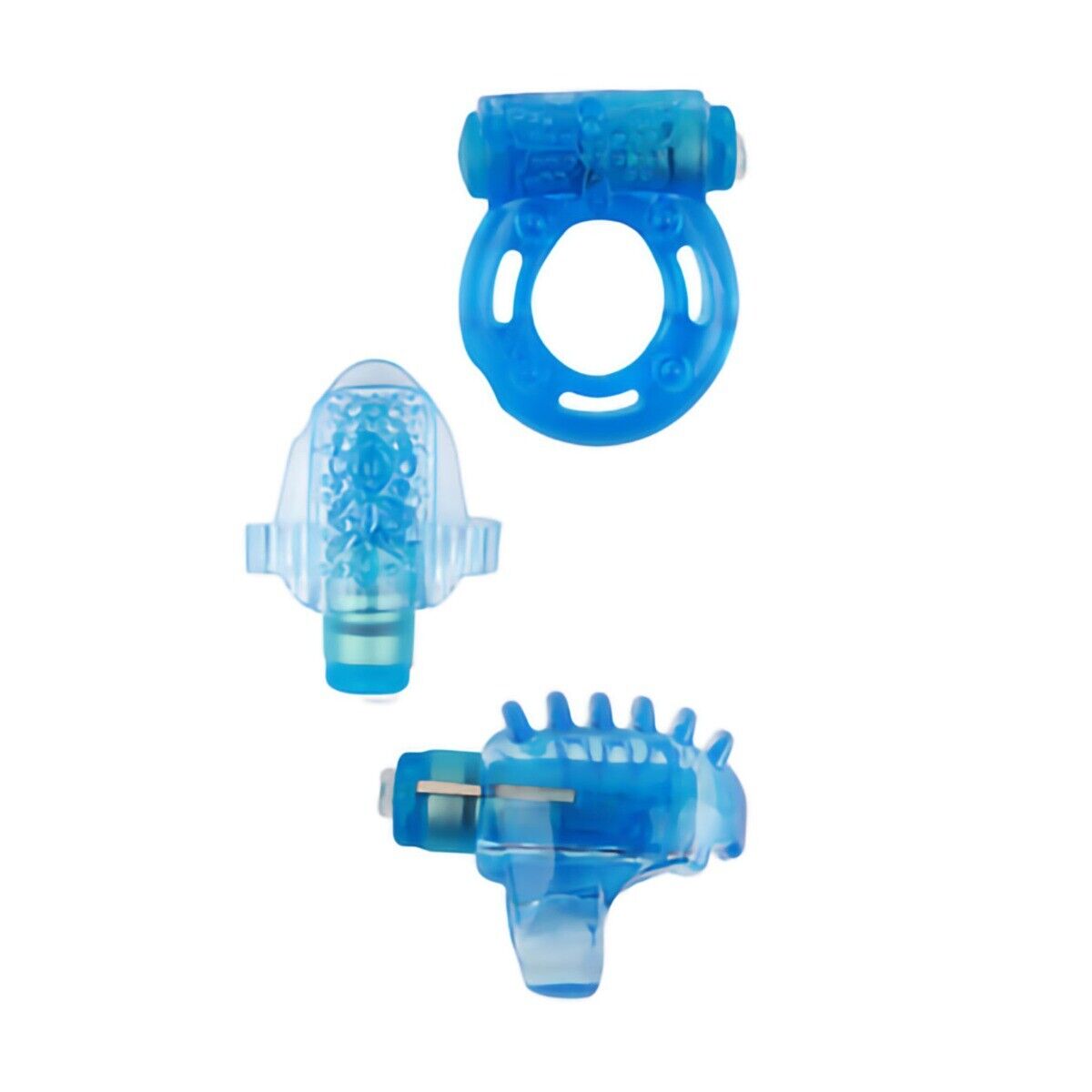 Lover Couple Sex Toy Kit Vibrating Oral Sex Tongue Finger Penis Cock Ring