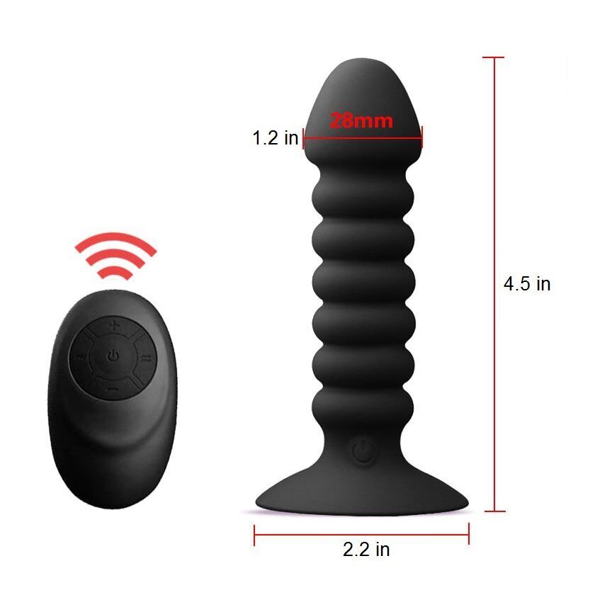 Wireless Remote Control Vibrating Anal Butt Plug Beads vibe Anal Trainer Sex Toy