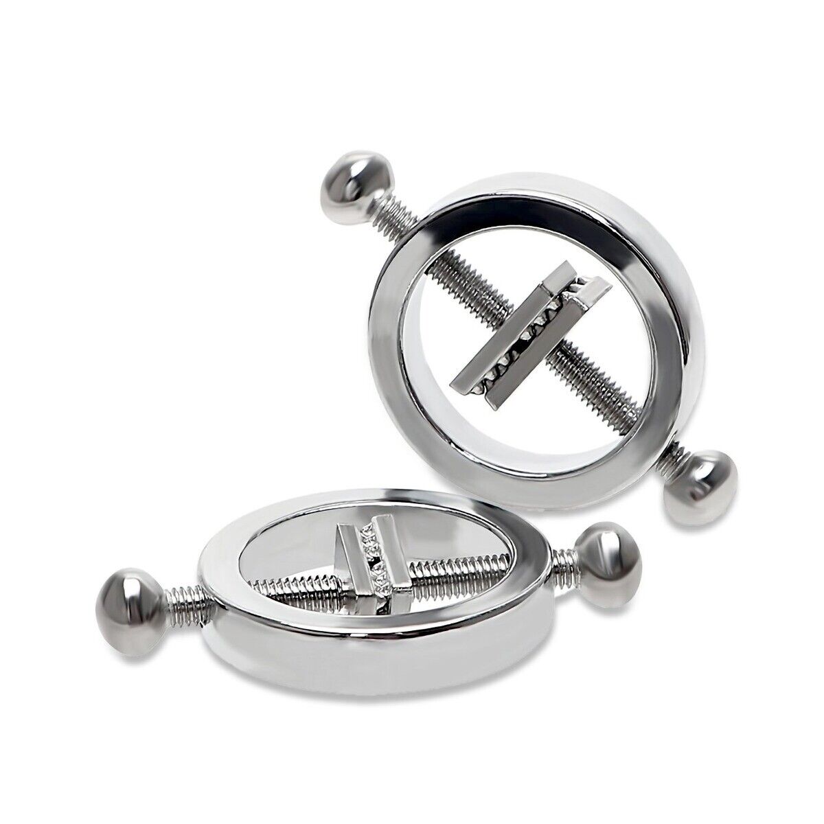 Adjustable Screw Nipple Clamps Press Clip Breast Nipple Torture Play Sex Toys