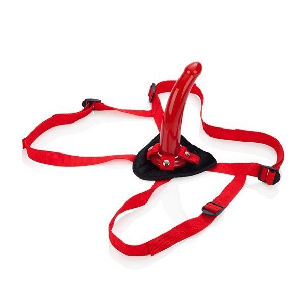 Red Rider Strap-on Harness G-Spot Anal  Sex P-spot Dildo Dong Prostate Massager