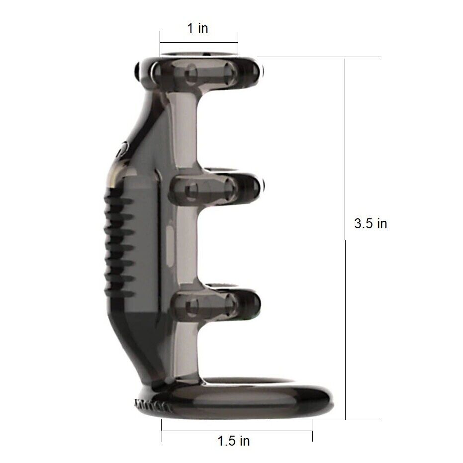 Vibrating Male Penis Ring Cock Cage Girth Enhancer Sleeve Sex Toys