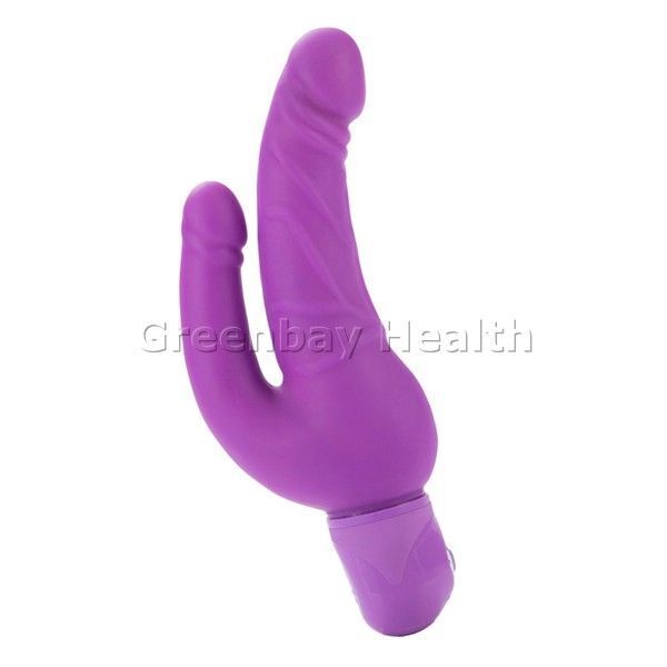 Waterproof Vaginal G-spot Anal DP Double Penetration Vibe Vibrator Dildo Dong