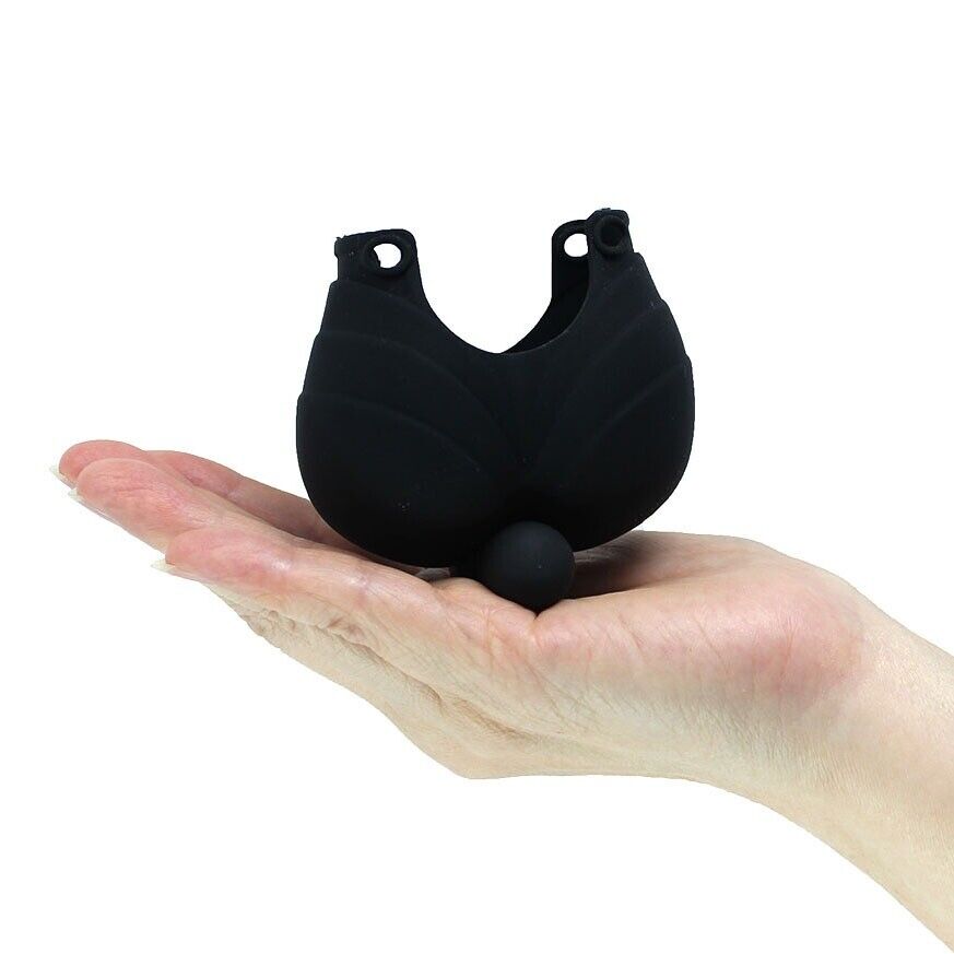 Vibrating Ball Testicle Scrotum Pouch Cinch Penis Cock Ring Male Enhancer Sextoy